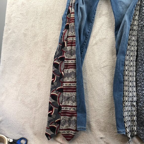 Levis Womens Butterfly Jeans Sizze 28 Mile High Super Skinny Upcycled Hippie Y2K - Picture 9 of 16